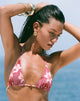 Image de Pami Bikini Top in Zig Zag Lily Burgundy with Beads