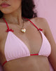 Image de Pami Bikini Top in Sakura Shimmer with Red Strap and Bow