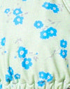 Ditsy Flower Lime Blue