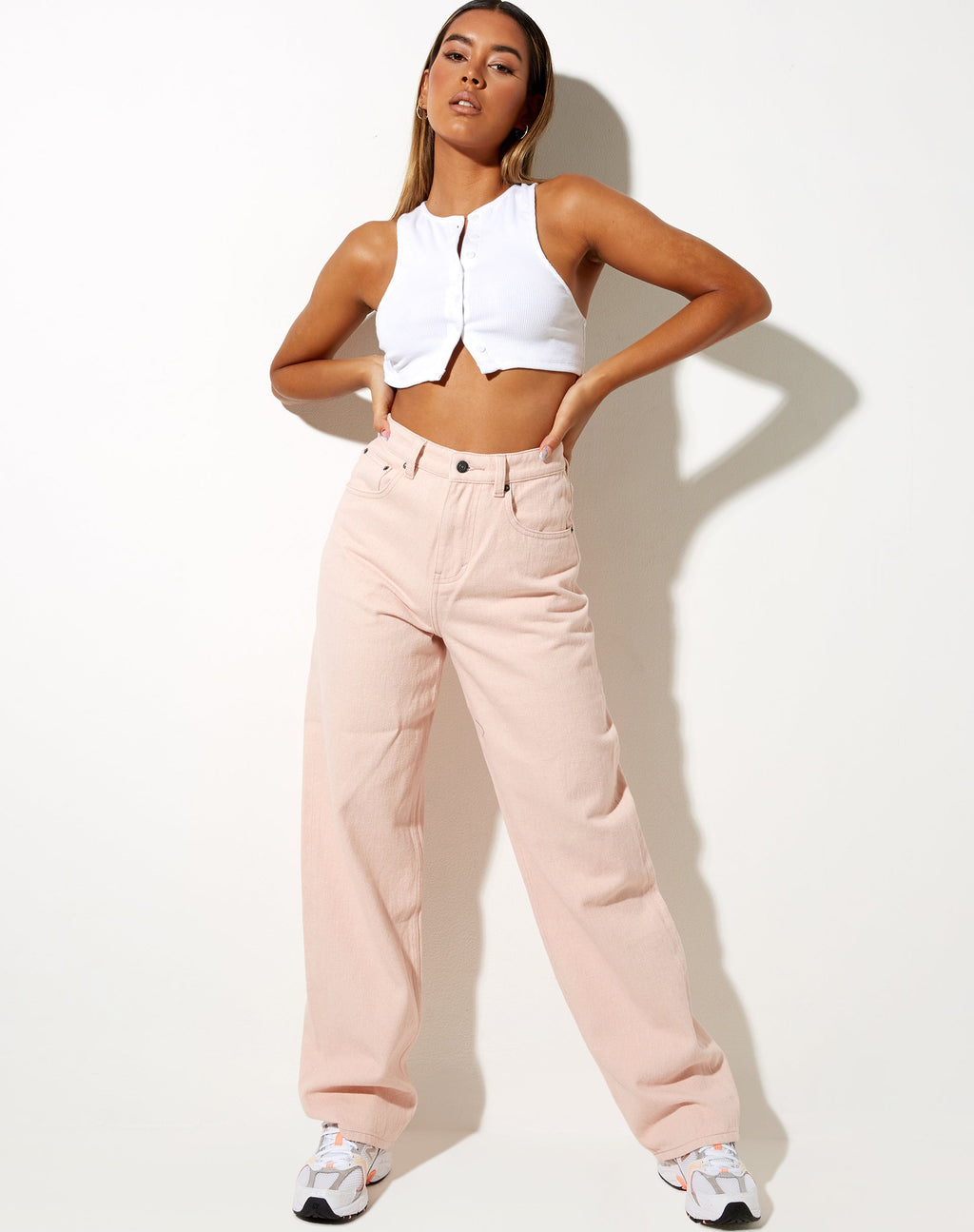 Jean parallèle en blush