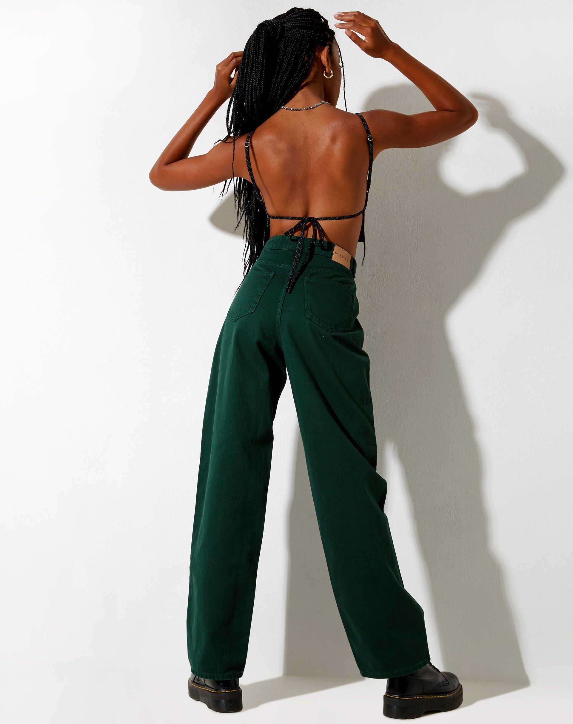 Image de Jeans parallèles en vert forêt