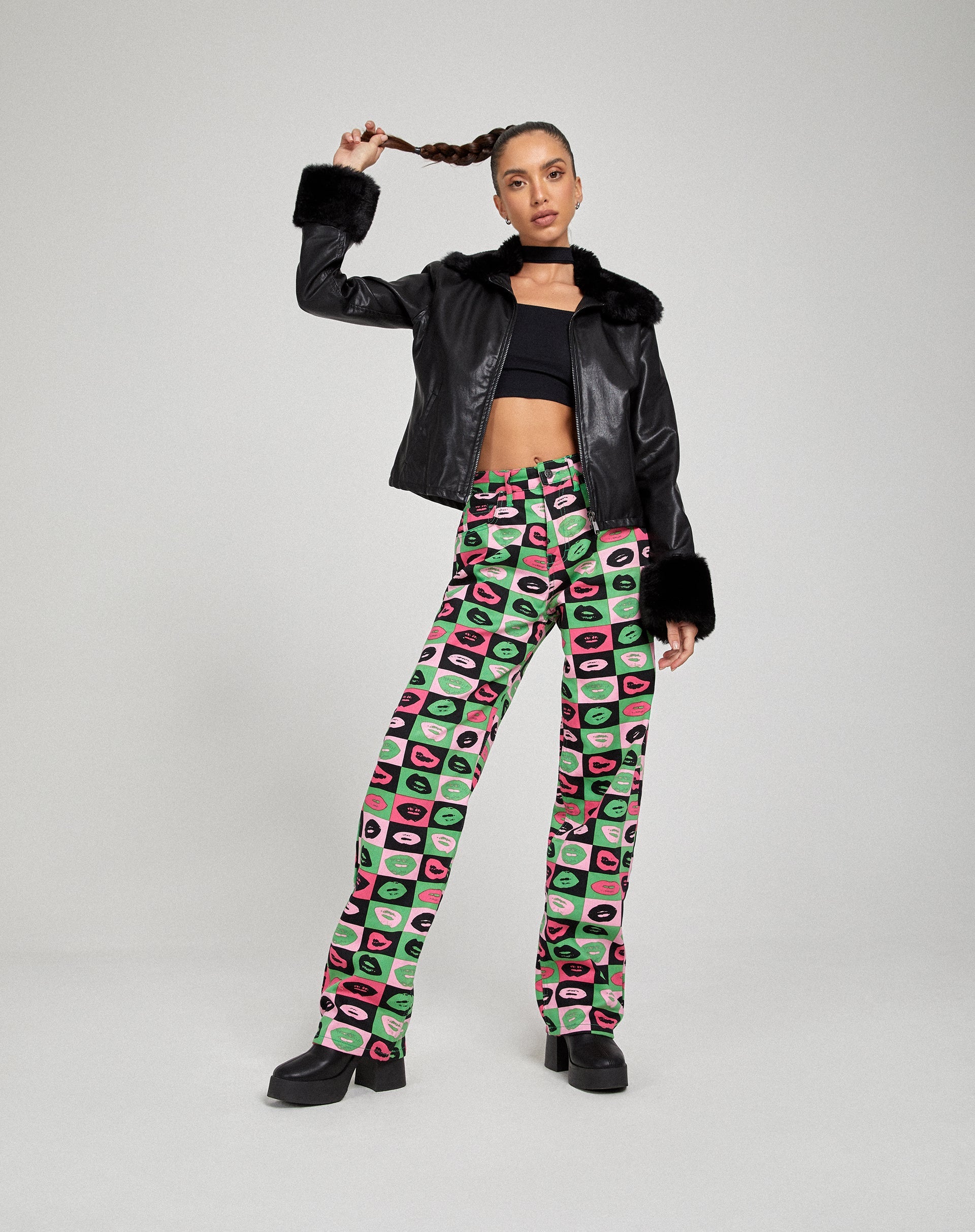 image de Parallel Jeans en Lips Green
