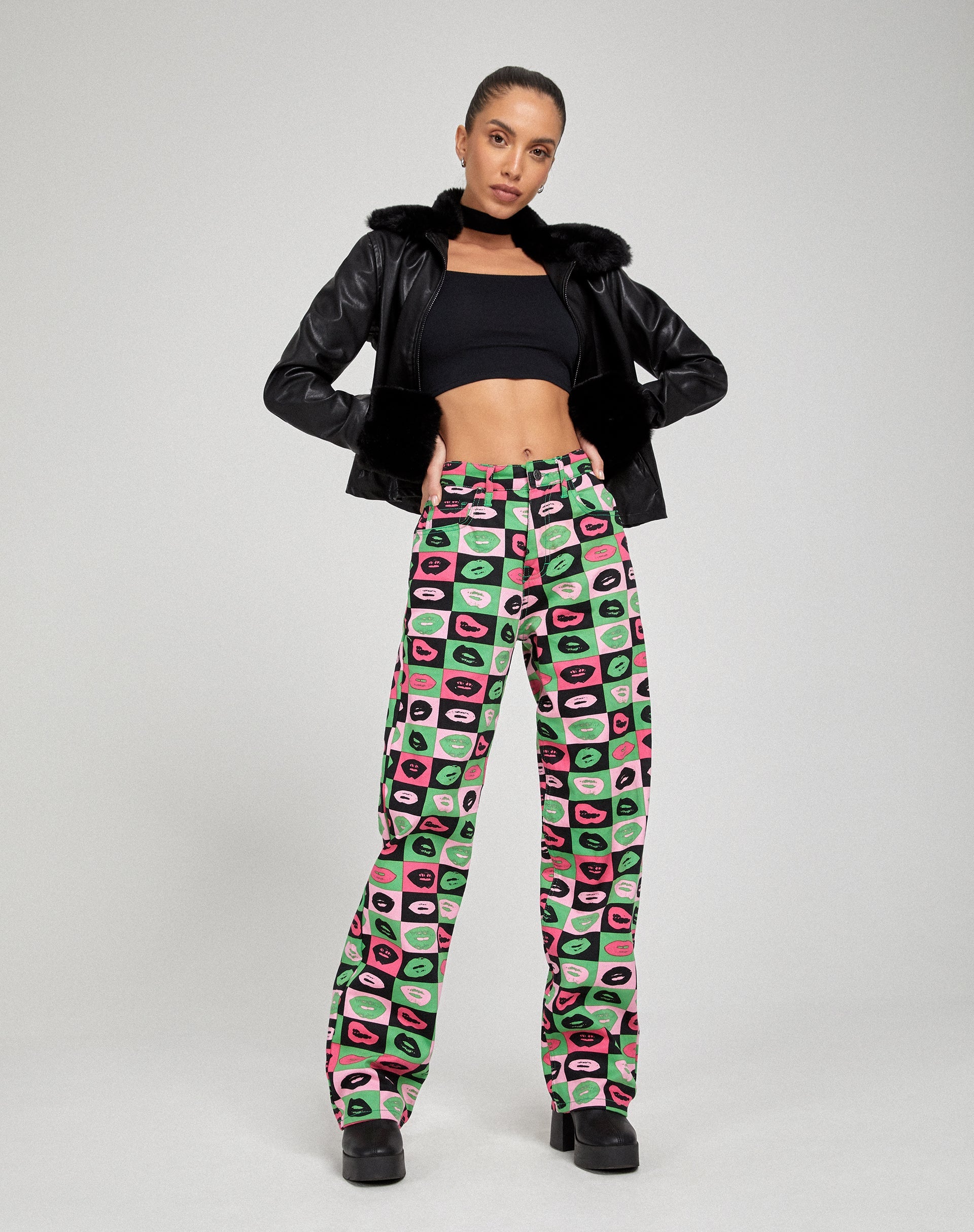 image de Parallel Jeans en Lips Green