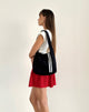 Image du sac en toile Pardi en noir et rayures blanches