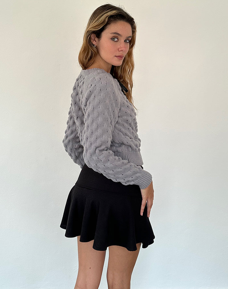 Image du cardigan Paulette en gris clair
