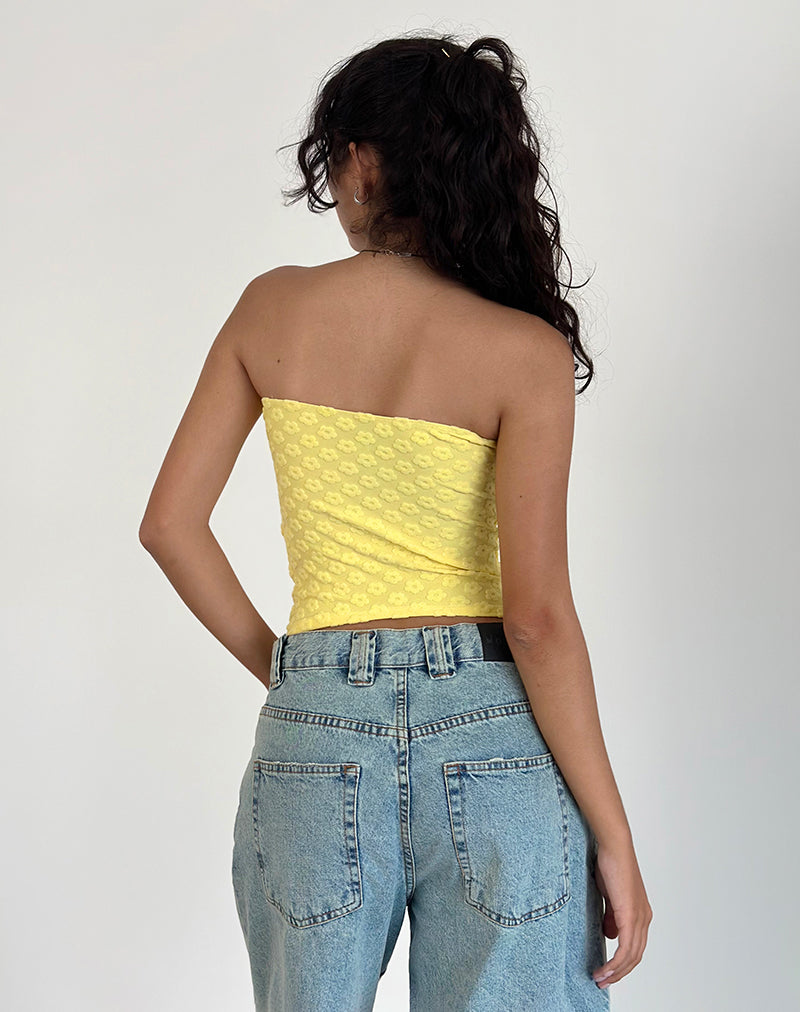 Image de Peggy Top in Terry Yellow Mini Floral