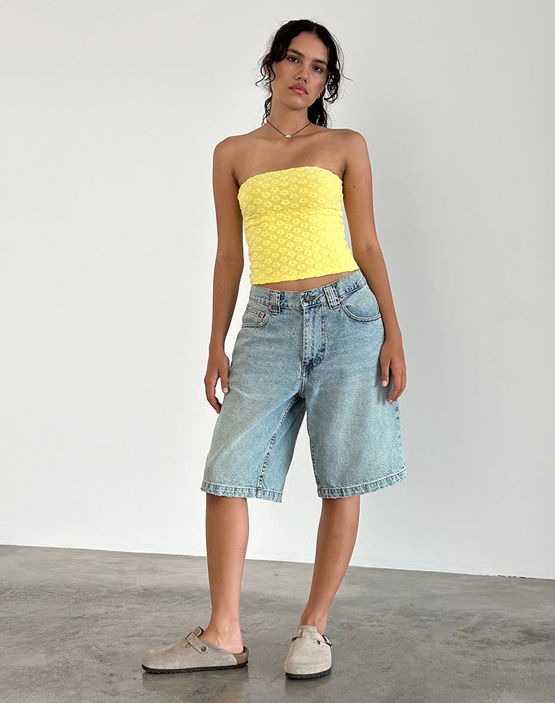 Image de Peggy Top in Terry Yellow Mini Floral