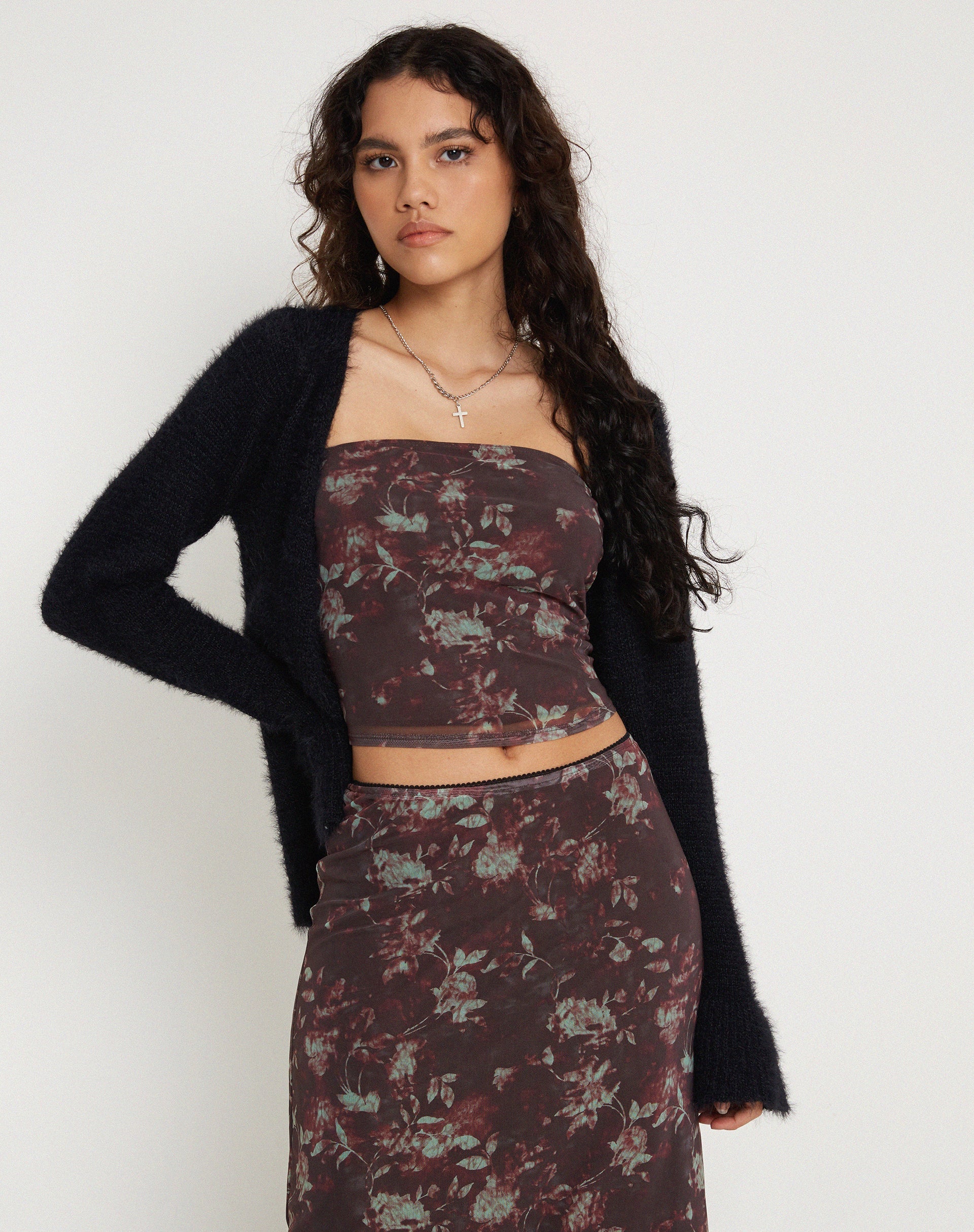 Image de Lassie Maxi Skirt in Botanical Floral Brown