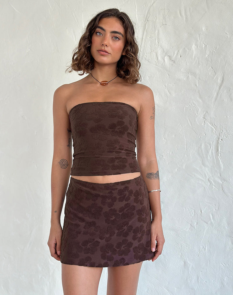 Image de la jupe Oruto en Hibiscus Terry Brown