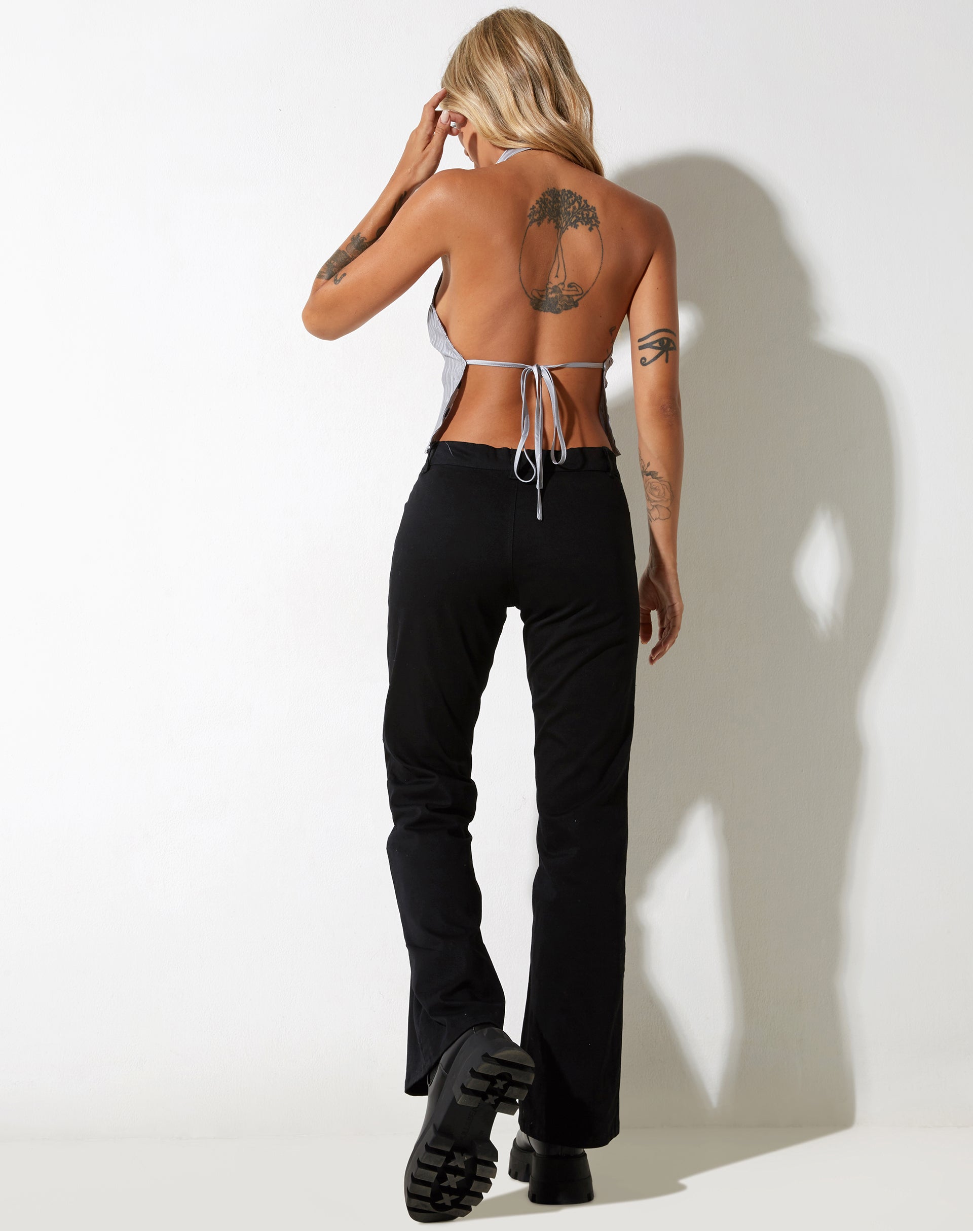 image de Petar Crop Top in Crinkle Silver