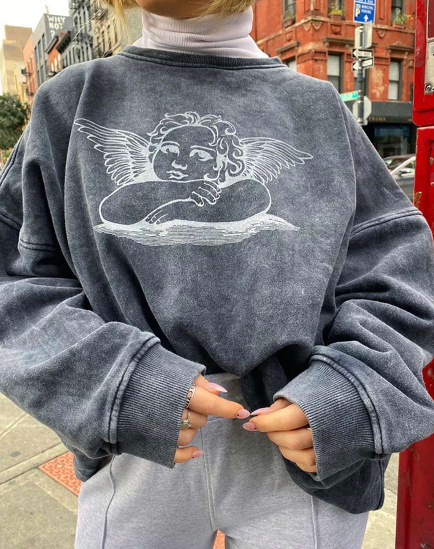 Image de Glo Sweatshirt in Stone Wash Angelo