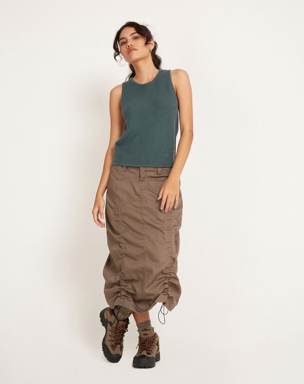 Gilet en maille Phindi, kaki