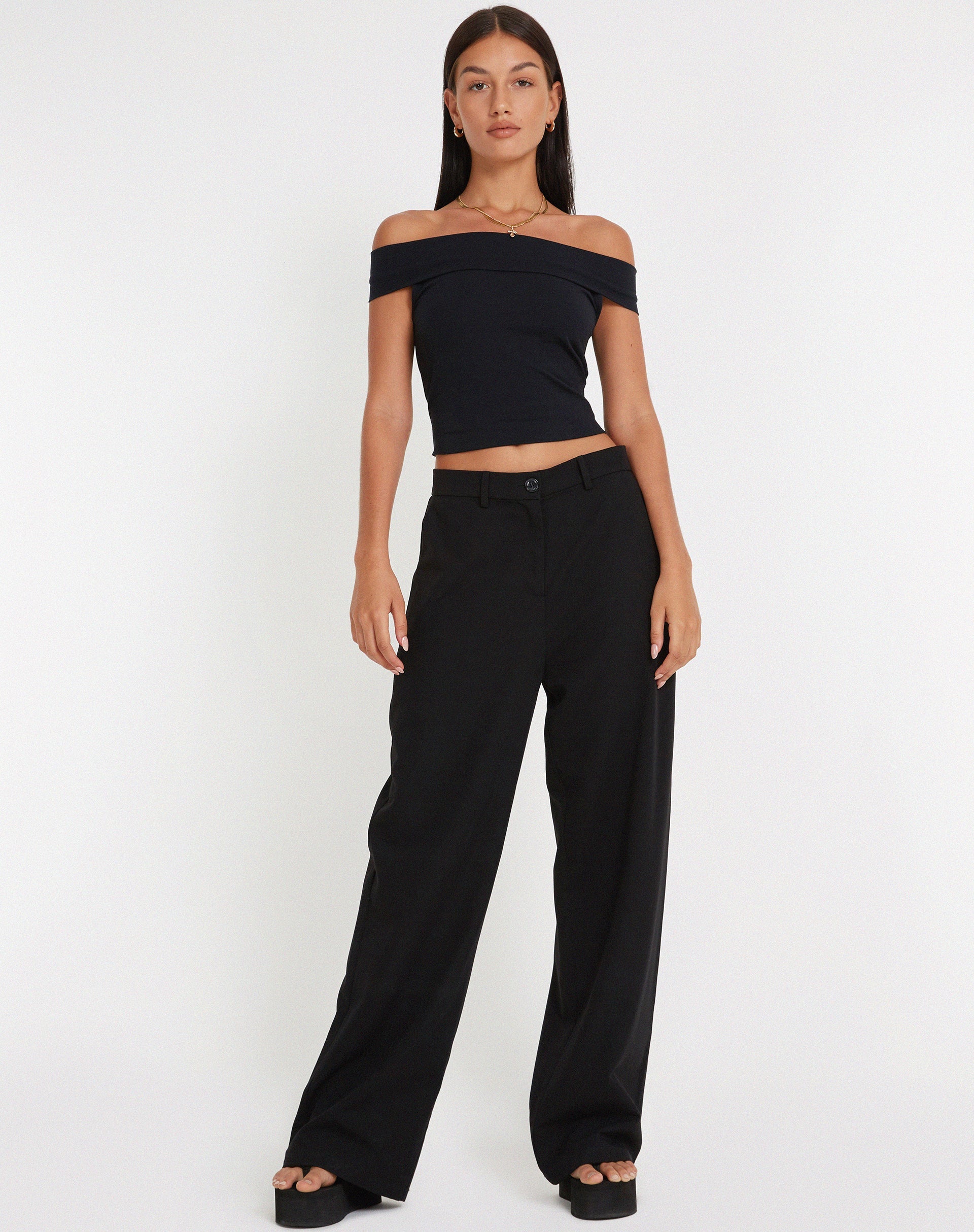 Image de Pico Bardot Top in Black