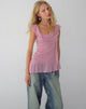 Image de Piro Ruffle Longline Top in Light Plum