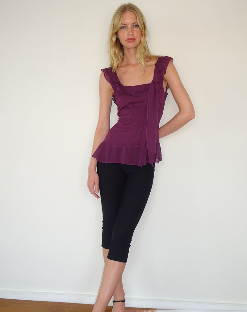 Image de Piro Top in Chiffon Aubergine