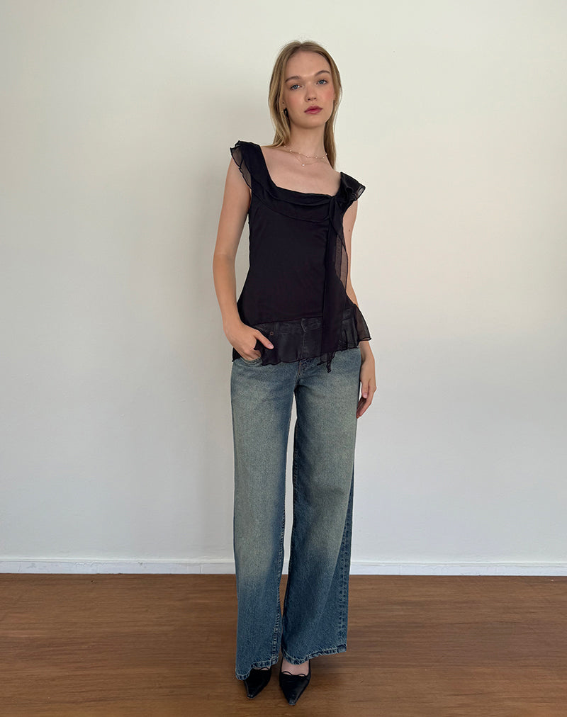 Image de Piro Top in Chiffon Black