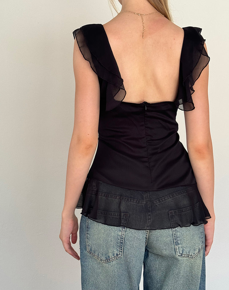 Image de Piro Top in Chiffon Black