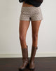 Image de Lumin Mini Shorts en Beige avec Polka Pinstripe