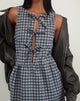 Image de Prelith Midi Dress in Black Grey Tonal Gingham