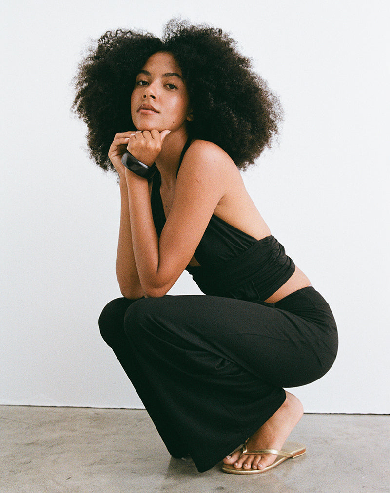 Image de Donata Pantalon noir avec ceinture