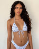 Image de Prisha Bikini Top in Blue Flower Chain