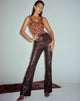 Image de Zolo Pantalon en PU Patchwork Choco Brown