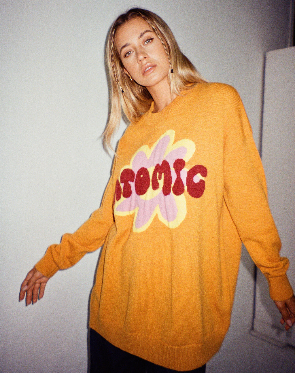 Pull Lulees, orange atomique