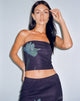 Image de Shae Mesh Bandeu Top in Navy Flower