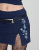 Image de Lael Mini jupe en Navy Flower Butterfly Emb