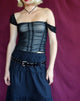 image de Dinar Crop Top in Black Mesh
