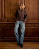 Image de Quincy Faux Suede Cropped Jacket in Brown