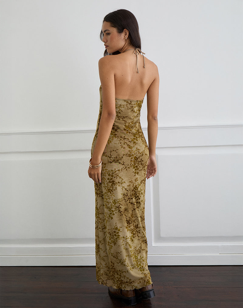 Image de Rabika Maxi Dress in Burn Velvet Green