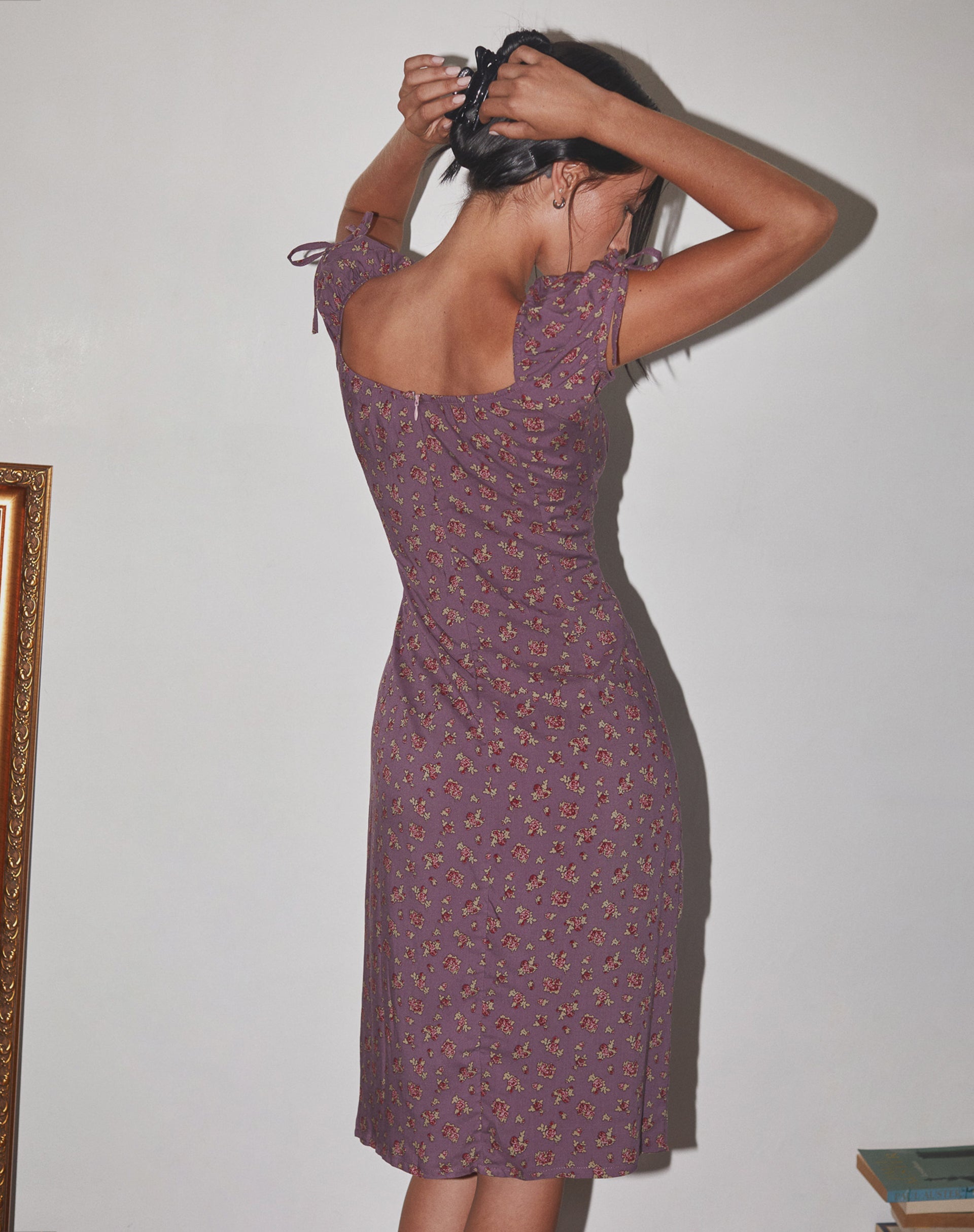 Image de Rachana Midi Dress in Flowing Rose Deep Purple