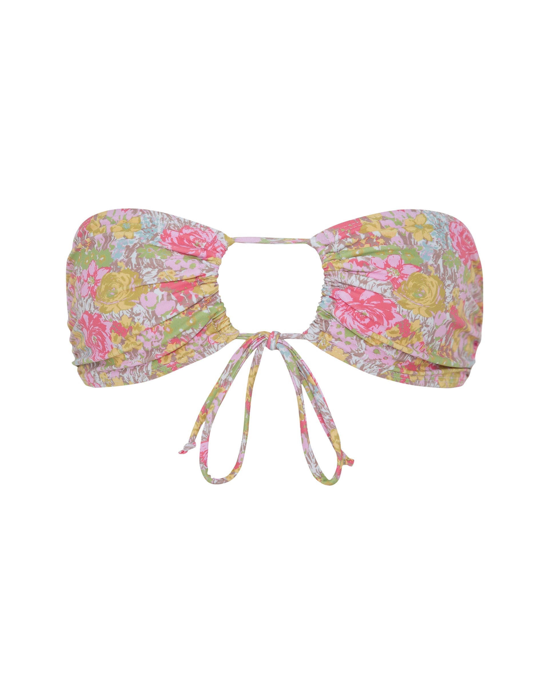 Image de Racola Bikini Top in Pink Abstract Floral Swim