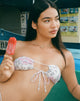 Image de Racola Bikini Top in White Jungle Flower Print