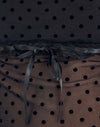 Maille floquée Basic Polka Noir