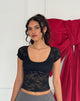Image de Rada Top en dentelle noir