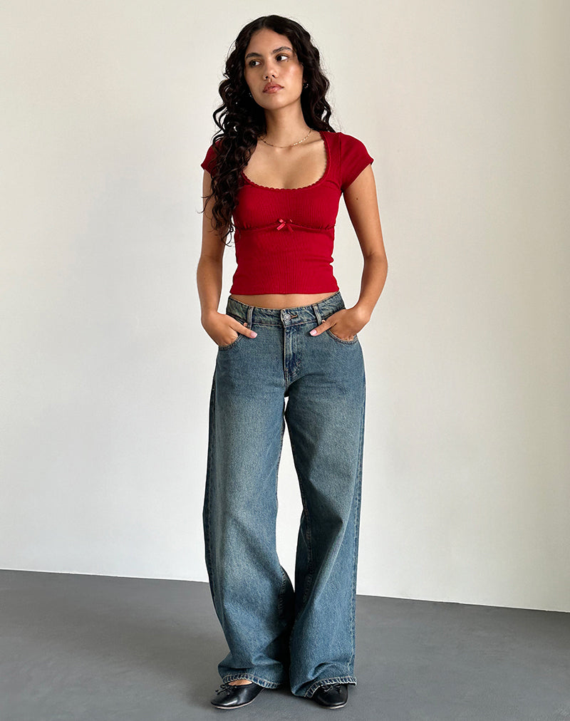 Image de Rada Top en Rib Adrenaline Red