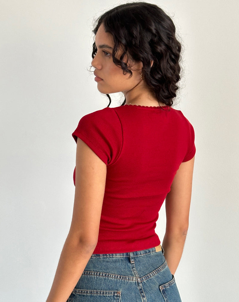 Image de Rada Top en Rib Adrenaline Red