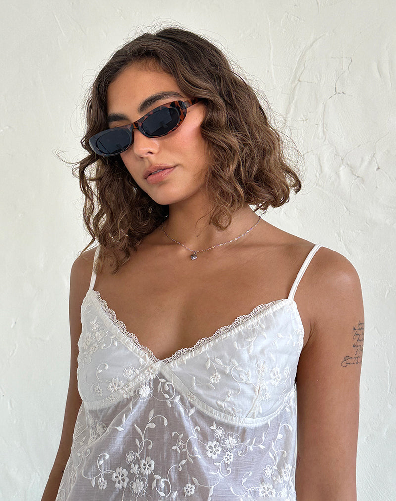 Lunettes de soleil Radiata Rectangle en écaille de tortue