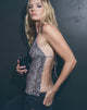 Image de Rafina Halter Top in Chiffon Sequin Grey