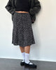 Image de Rahyu Midi Skirt in Black Ditsy Romance