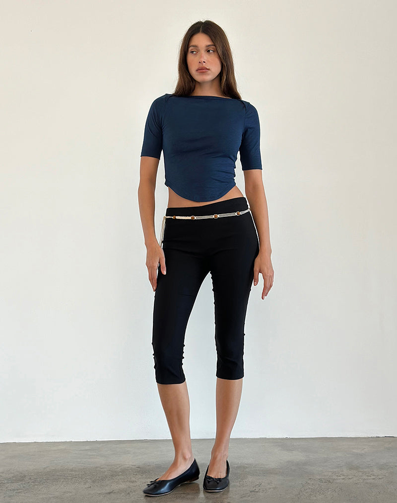 Image de Ralda T-shirt en jersey courbé en bleu marine