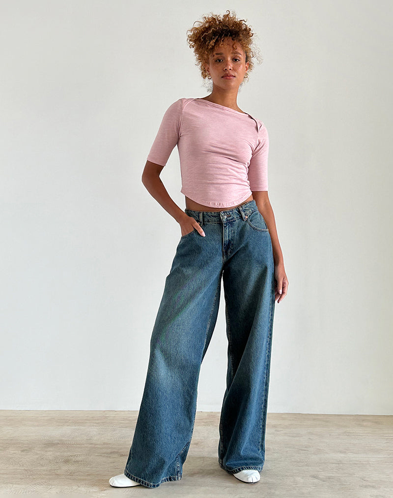 Image de Ralda Tee-shirt en jersey courbé en rose Lady