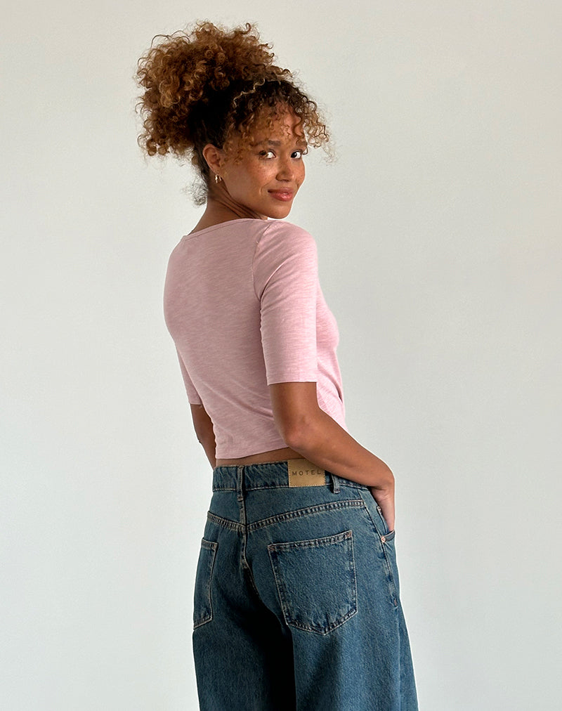 Image de Ralda Tee-shirt en jersey courbé en rose Lady
