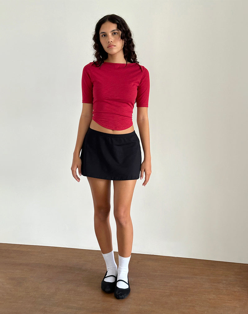 Image de Ralda Curved Jersey Tee in Adrenaline Red