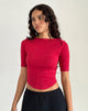 Image de Ralda Curved Jersey Tee in Adrenaline Red