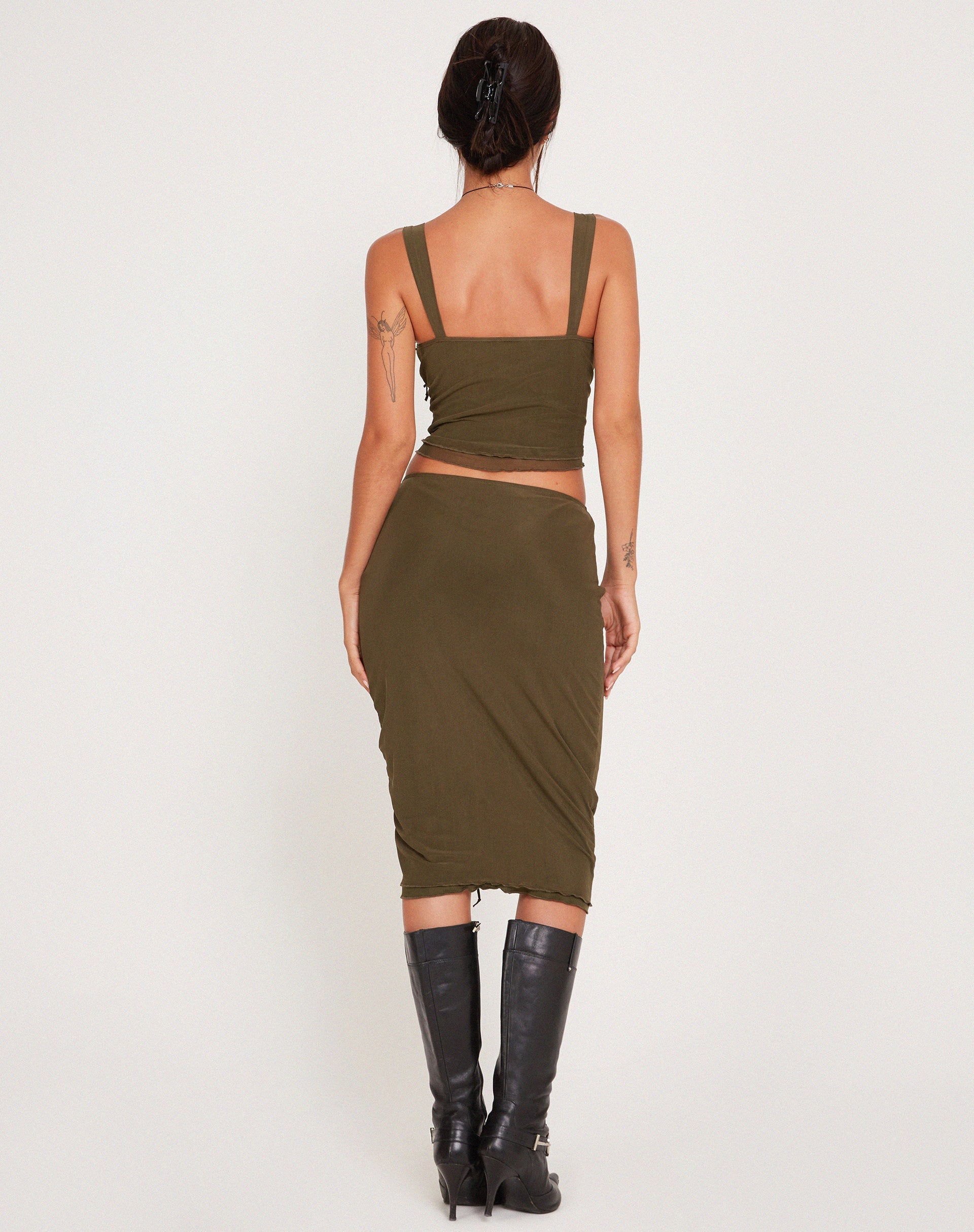 Image de Raline Vest Top in Mesh Dark Olive