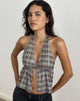 Image de Ramilo Top in Sequin Vintage Check Brown
