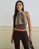 Image de Rania Top in Chiffon Wild Animal Align Brown